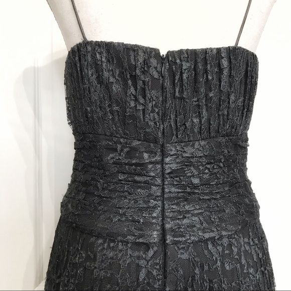 BADGLEY MISCHKA GREY EMPIRE LACED MINI SEQUIN SLEEVELESS EVENING DRESS - 8 - Picture 10 of 14